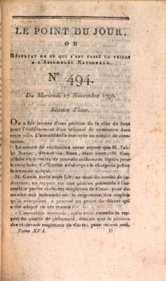 Le point du jour ou Résultat de ce qui s'est passé la veille à l'Assemblée Nationale Mittwoch 17. November 1790