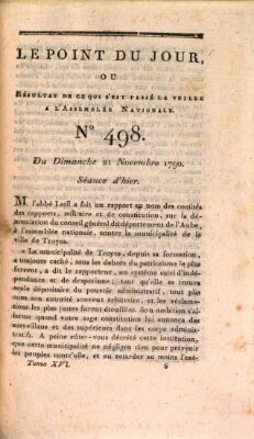 Le point du jour ou Résultat de ce qui s'est passé la veille à l'Assemblée Nationale Sonntag 21. November 1790