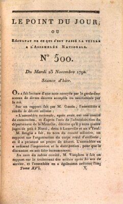 Le point du jour ou Résultat de ce qui s'est passé la veille à l'Assemblée Nationale Dienstag 23. November 1790