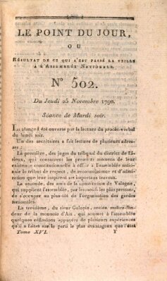 Le point du jour ou Résultat de ce qui s'est passé la veille à l'Assemblée Nationale Donnerstag 25. November 1790