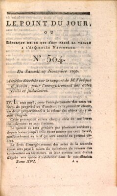 Le point du jour ou Résultat de ce qui s'est passé la veille à l'Assemblée Nationale Samstag 27. November 1790