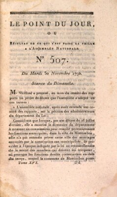 Le point du jour ou Résultat de ce qui s'est passé la veille à l'Assemblée Nationale Dienstag 30. November 1790