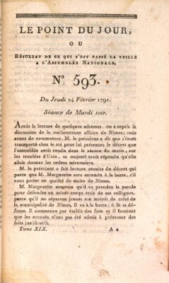 Le point du jour ou Résultat de ce qui s'est passé la veille à l'Assemblée Nationale Donnerstag 24. Februar 1791