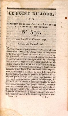 Le point du jour ou Résultat de ce qui s'est passé la veille à l'Assemblée Nationale Montag 28. Februar 1791