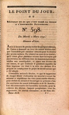 Le point du jour ou Résultat de ce qui s'est passé la veille à l'Assemblée Nationale Dienstag 1. März 1791