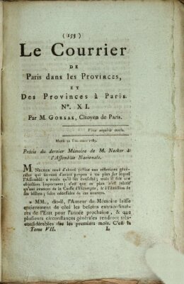 Le courrier des LXXXIII départemens Dienstag 22. Dezember 1789