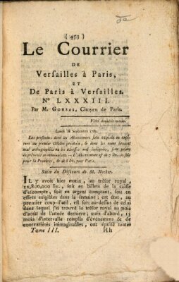 Le courrier des LXXXIII départemens Montag 28. September 1789