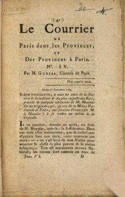 Le courrier des LXXXIII départemens Samstag 17. Oktober 1789