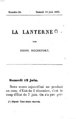 La lanterne Samstag 19. Juni 1869