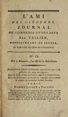 L' ami des citoyens Donnerstag 30. Oktober 1794