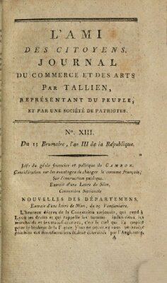 L' ami des citoyens Montag 3. November 1794