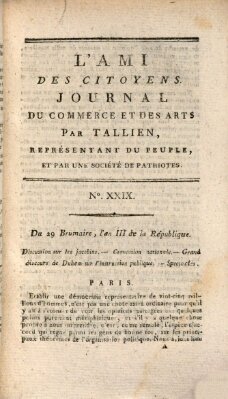 L' ami des citoyens Mittwoch 19. November 1794