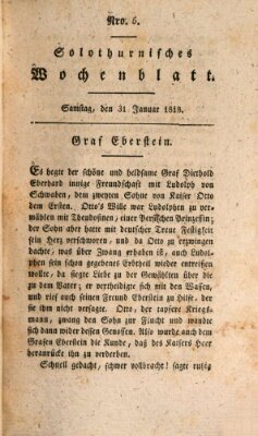 Solothurnisches Wochenblatt Samstag 31. Januar 1818