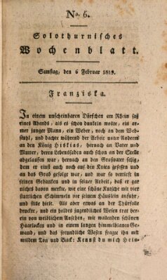 Solothurnisches Wochenblatt Samstag 6. Februar 1819