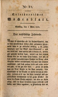 Solothurnisches Wochenblatt Samstag 6. März 1819