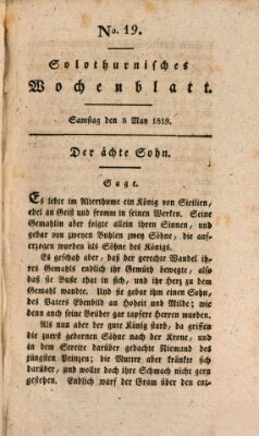 Solothurnisches Wochenblatt Samstag 8. Mai 1819