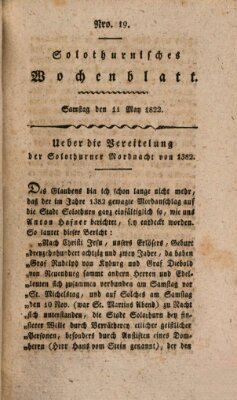 Solothurnisches Wochenblatt Samstag 11. Mai 1822