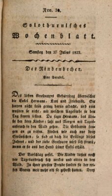 Solothurnisches Wochenblatt Samstag 27. Juli 1822