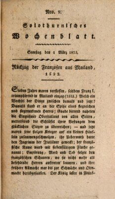 Solothurnisches Wochenblatt Samstag 1. März 1823