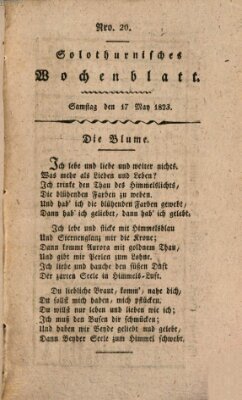 Solothurnisches Wochenblatt Samstag 17. Mai 1823