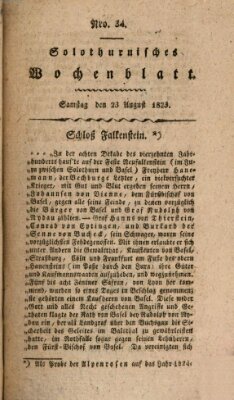 Solothurnisches Wochenblatt Samstag 23. August 1823