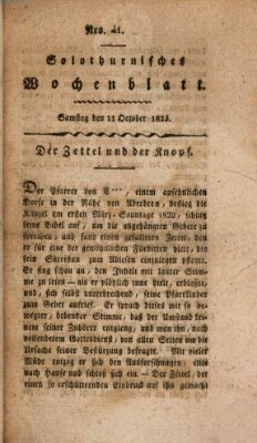 Solothurnisches Wochenblatt Samstag 11. Oktober 1823