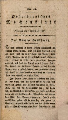 Solothurnisches Wochenblatt Samstag 6. Dezember 1823
