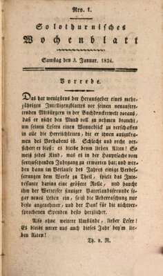 Solothurnisches Wochenblatt Samstag 3. Januar 1824