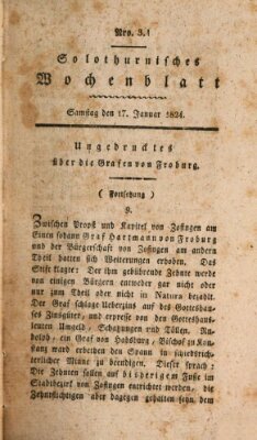 Solothurnisches Wochenblatt Samstag 17. Januar 1824