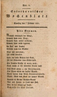 Solothurnisches Wochenblatt Samstag 7. Februar 1824