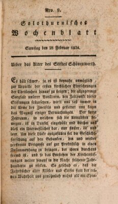 Solothurnisches Wochenblatt Samstag 28. Februar 1824