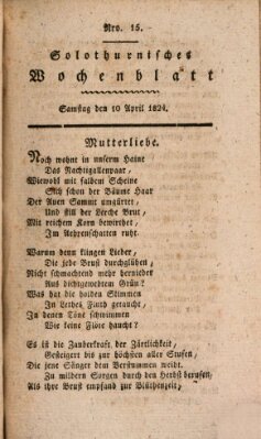 Solothurnisches Wochenblatt Samstag 10. April 1824