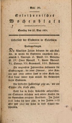 Solothurnisches Wochenblatt Samstag 15. Mai 1824