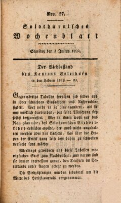 Solothurnisches Wochenblatt Samstag 3. Juli 1824