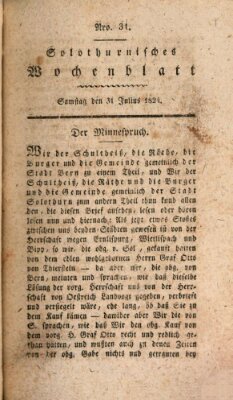 Solothurnisches Wochenblatt Samstag 31. Juli 1824