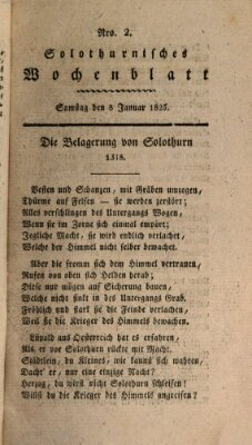 Solothurnisches Wochenblatt Samstag 8. Januar 1825