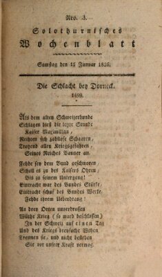 Solothurnisches Wochenblatt Samstag 15. Januar 1825