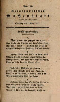 Solothurnisches Wochenblatt Samstag 7. Mai 1825