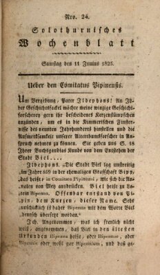 Solothurnisches Wochenblatt Samstag 11. Juni 1825