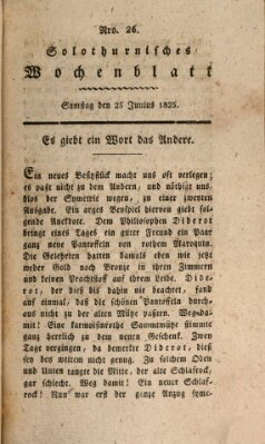 Solothurnisches Wochenblatt Samstag 25. Juni 1825