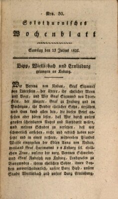 Solothurnisches Wochenblatt Samstag 23. Juli 1825