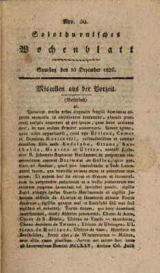 Solothurnisches Wochenblatt Samstag 10. Dezember 1825