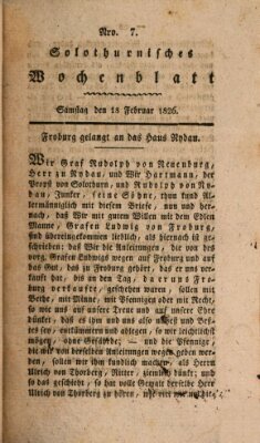 Solothurnisches Wochenblatt Samstag 18. Februar 1826