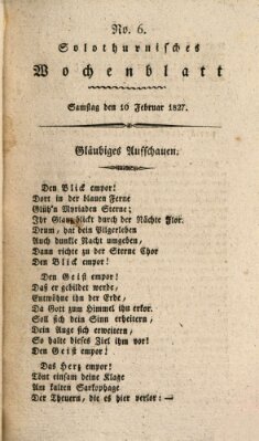 Solothurnisches Wochenblatt Samstag 10. Februar 1827