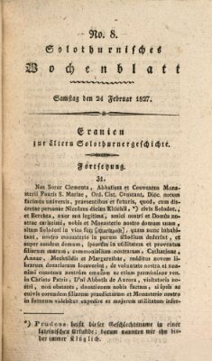 Solothurnisches Wochenblatt Samstag 24. Februar 1827