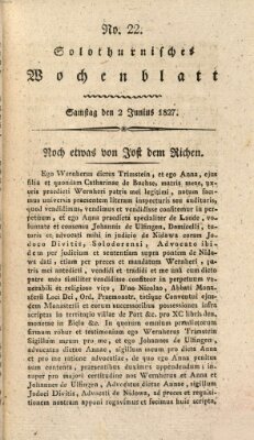 Solothurnisches Wochenblatt Samstag 2. Juni 1827