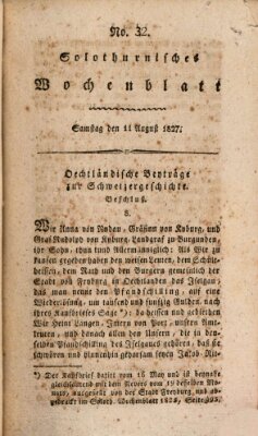 Solothurnisches Wochenblatt Samstag 11. August 1827