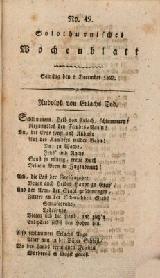 Solothurnisches Wochenblatt Samstag 8. Dezember 1827