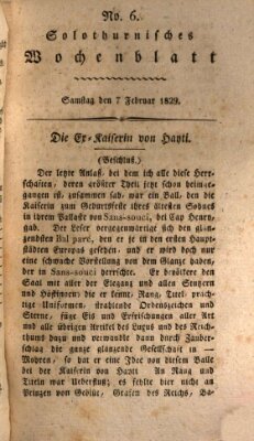 Solothurnisches Wochenblatt Samstag 7. Februar 1829