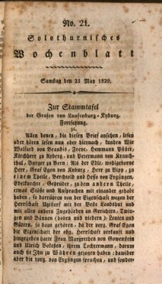 Solothurnisches Wochenblatt Samstag 23. Mai 1829